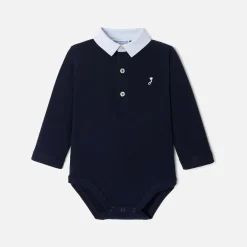 Jacadi Bodies>Body mit Oxford-Kragen für Jungen MARINEBLAU JACADI