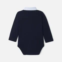 Jacadi Bodies>Body mit Oxford-Kragen für Jungen MARINEBLAU JACADI