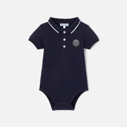 Jacadi Bodies>Body mit Polokragen für Jungen NACHTBLAU