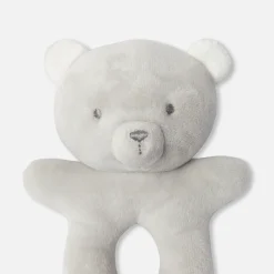 Jacadi Babyspielzeug, Plüschtiere & Schnuffeltücher>Bärchen-Rassel aus Samt FROSTGRAU