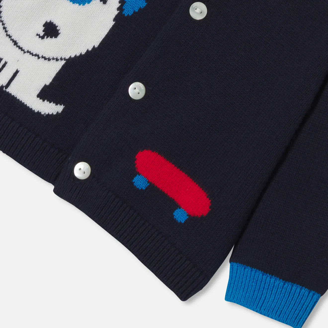 Jacadi Pullover & Cardigans>Cardigan aus Jersey für Baby Jungen MARINEBLAU/MEHRFARBIG