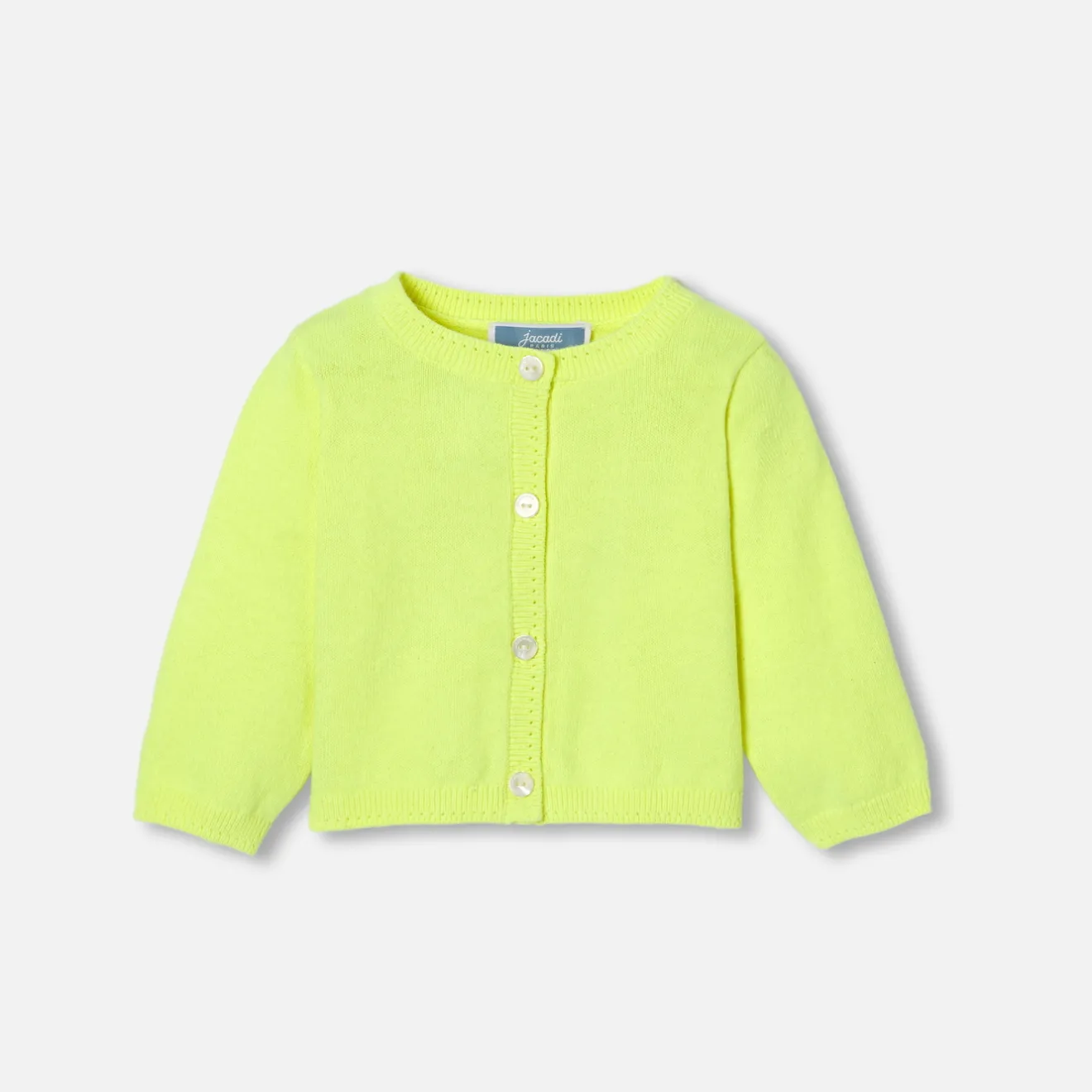 Jacadi Pullover & Cardigans>Cardigan aus Jersey für Baby Mädchen NEON GELB