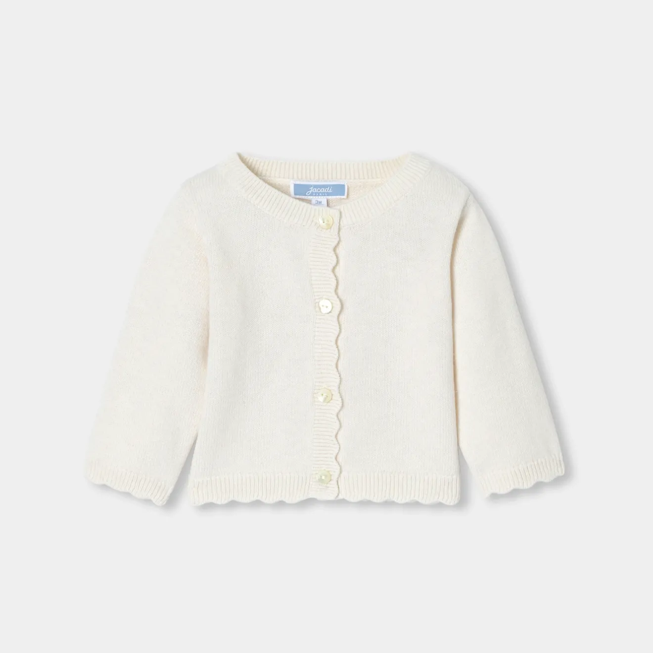 Jacadi Pullover & Cardigans>Cardigan aus Jersey für Baby Mädchen WEICHES JACADI WEISS