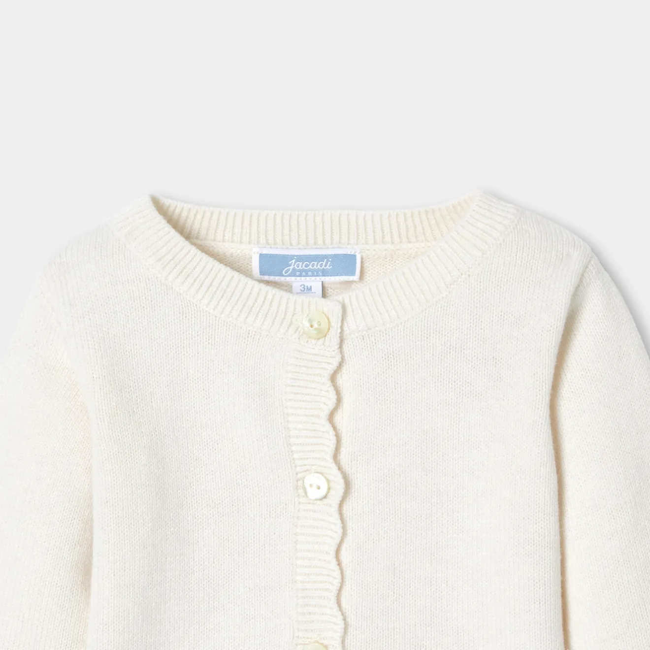 Jacadi Pullover & Cardigans>Cardigan aus Jersey für Baby Mädchen WEICHES JACADI WEISS