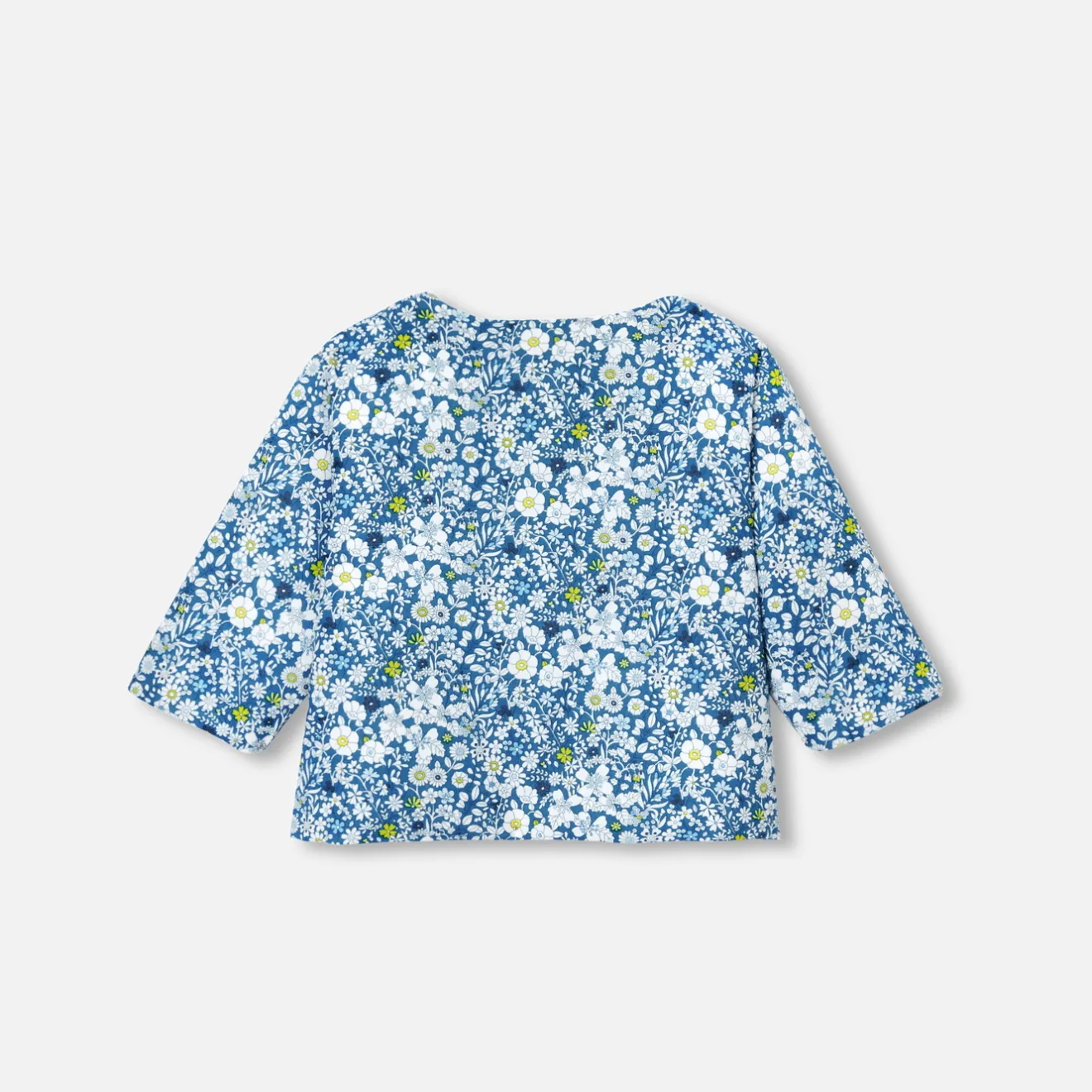 Jacadi Pullover & Cardigans>Cardigan aus Liberty-Stoff für Baby Mädchen BLAU/MEHRFARBIG