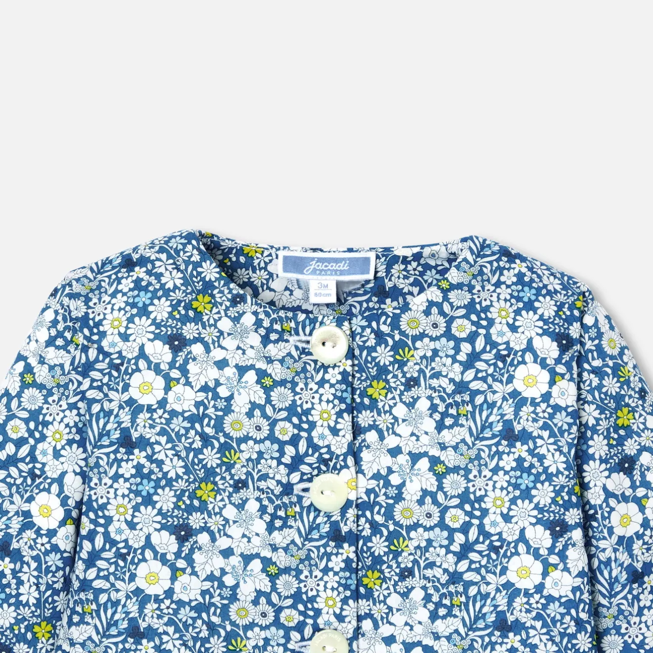 Jacadi Pullover & Cardigans>Cardigan aus Liberty-Stoff für Baby Mädchen BLAU/MEHRFARBIG