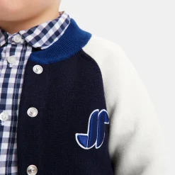 Jacadi Pullover, Sweatshirts, Strickjacken>Collegejäckchen Kleinkind Junge MARINEBLAU/WEISS