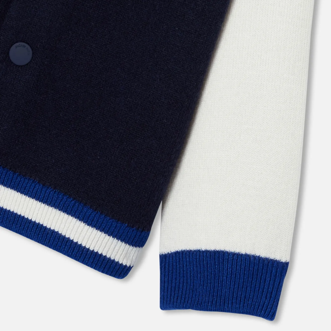 Jacadi Pullover, Sweatshirts, Strickjacken>Collegejäckchen Kleinkind Junge MARINEBLAU/WEISS