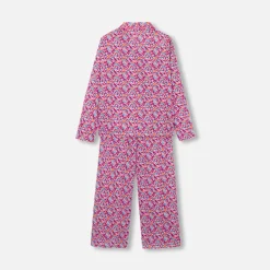Jacadi Schlafanzüge & Nachthemden>Damen-Pyjama aus Liberty-Stoff ROSA/MEHRFARBIG