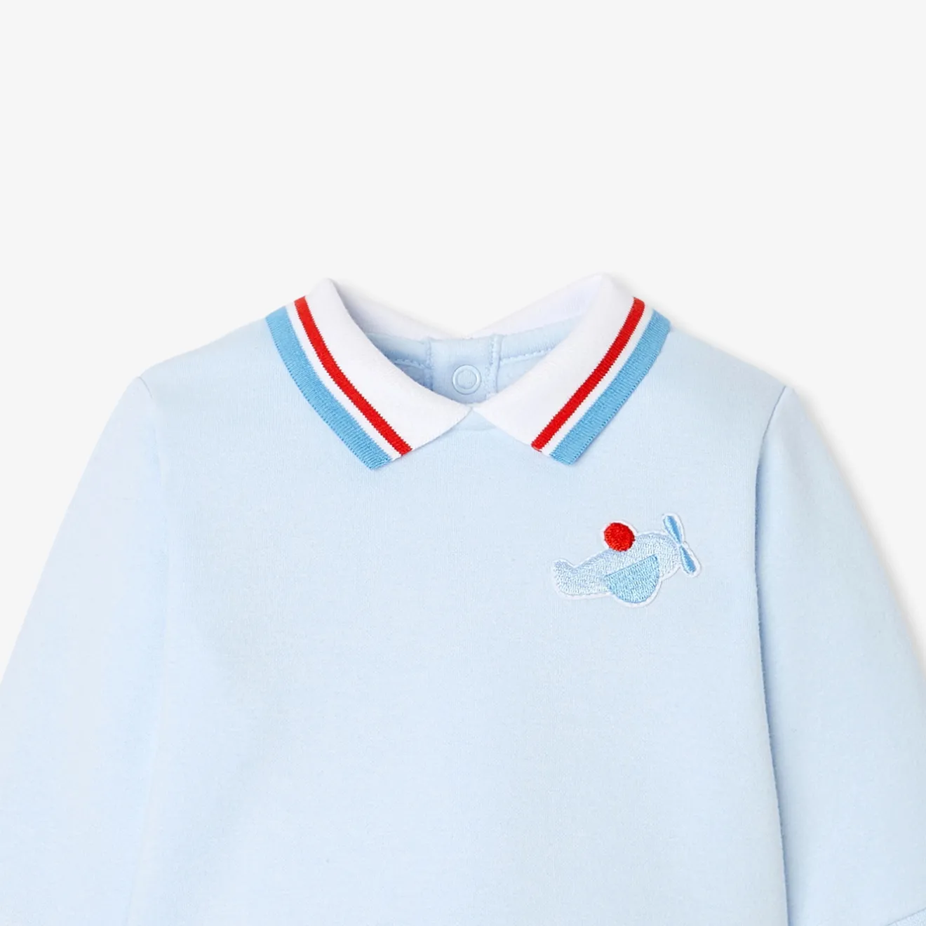 Jacadi Spieler, Latzhosen, Ensembles>Ensemble aus Molton für Jungen HELLBLAU