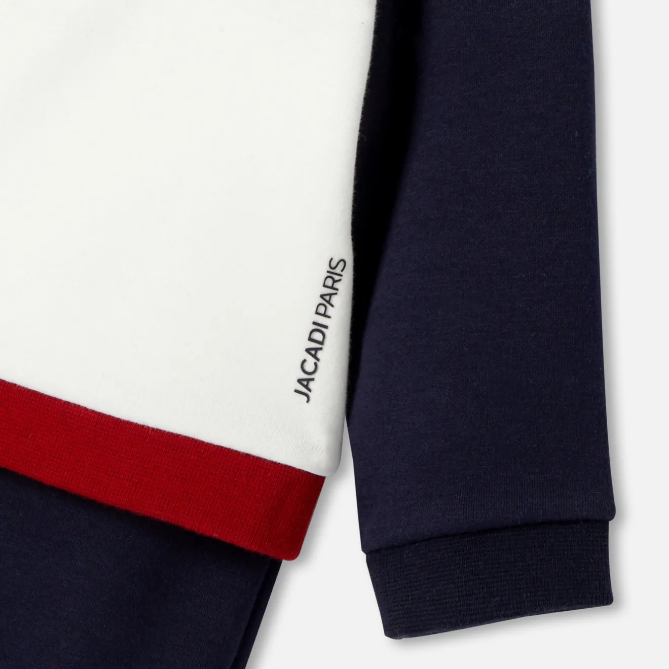 Jacadi Overalls, Latzhosen, Ensembles>Ensemble aus Molton Kleinkind Junge WEISS/MARINEBLAU