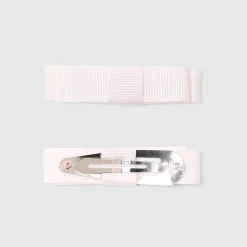 Jacadi Haar-Accessoires|Accessoires>2er-Pack Haarspangen mit flacher Schleife für Mädchen ROSA BLASS JACADI