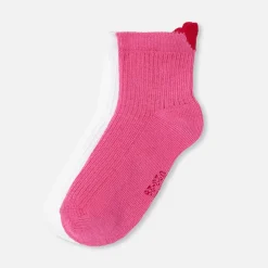 Jacadi Accessoires|分类为空>2er-Pack Socken für Mädchen ROSA/WEISS