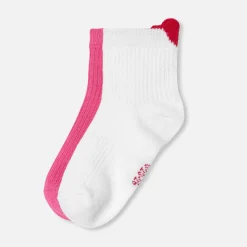 Jacadi Accessoires|分类为空>2er-Pack Socken für Mädchen ROSA/WEISS