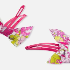 Jacadi Accessoires>2er-Set Haarspangen mit Schleife aus Liberty-Stoff Kleinkind Mädchen ROSA/MEHRFARBIG