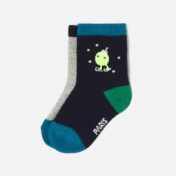 Jacadi Accessoires>2er-Set Weihnachtssocken Jungen BLAU/MEHRFARBIG