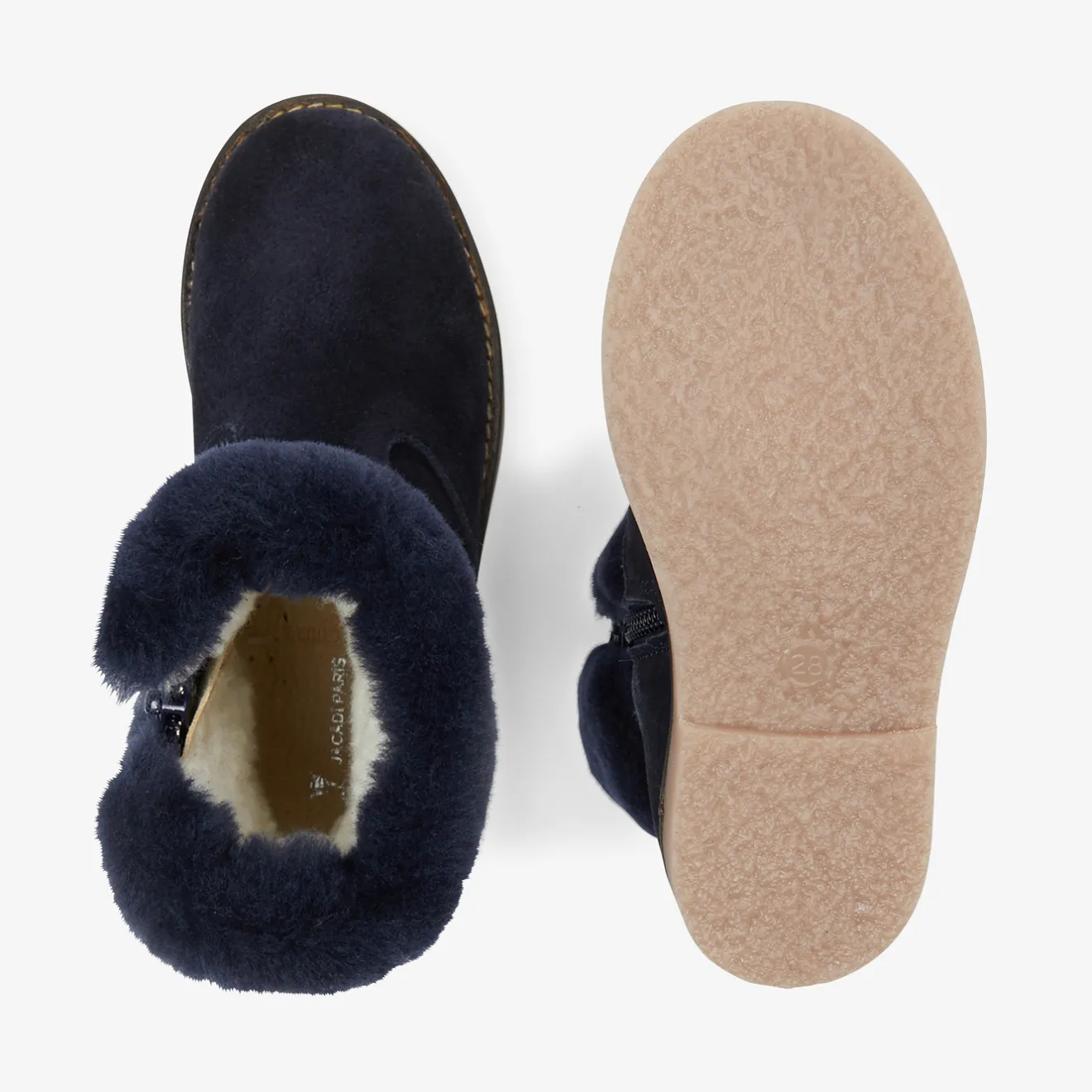 Jacadi Gefütterte Schuhe|Stiefeletten>Gefütterte Boots für Mädchen MARINEBLAU JACADI