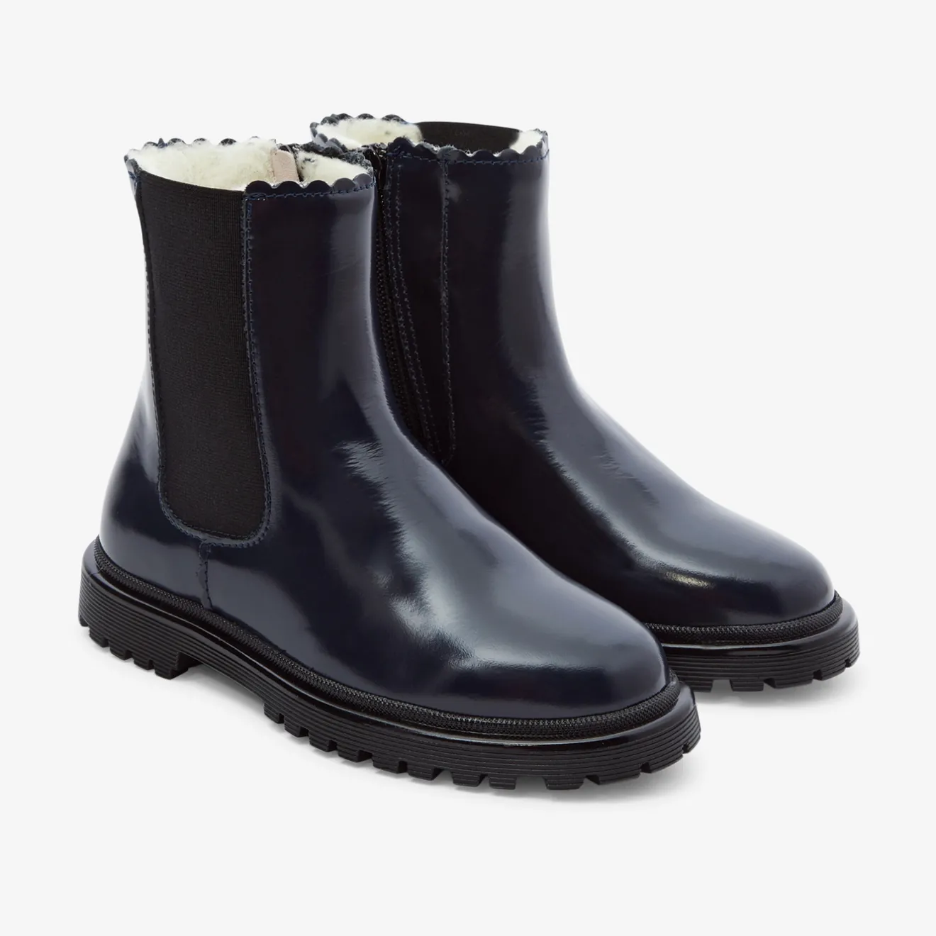 Jacadi Gefütterte Schuhe|Stiefeletten>Gefütterte Chelsea-Boots für Mädchen MARINEBLAU JACADI