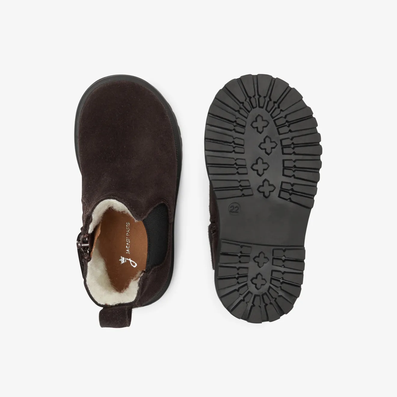 Jacadi Gefütterte Schuhe|Boots>Gefütterte Chelsea-Boots für Jungen BRAUN