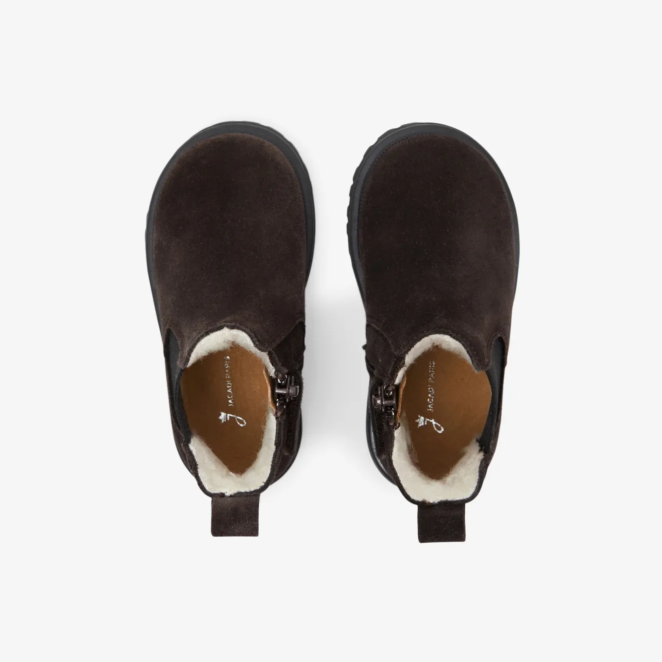 Jacadi Gefütterte Schuhe|Boots>Gefütterte Chelsea-Boots für Jungen BRAUN