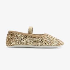 Jacadi Hausschuhe|Stoffschuhe>Gefütterte Mädchen-Hausschuhe GOLD