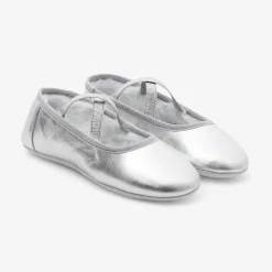 Jacadi Hausschuhe|Stoffschuhe>Gefütterte Mädchen-Hausschuhe SILBER