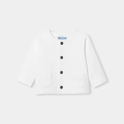 Jacadi Pullover & Cardigans>Gesteppte Strickjacke aus Jersey JACADI WEISS