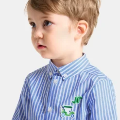 Jacadi Hemden>Gestreiftes Hemd Kleinkind Junge WEISS/BLAU