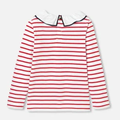Jacadi T-Shirts, Polos, Langarmshirts>Gestreiftes T-Shirt für Mädchen WEISS/ROT