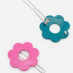 Jacadi Haar-Accessoires|Accessoires>Haarspangen-Duo mit Blumen für Mädchen ROSA/BLAU