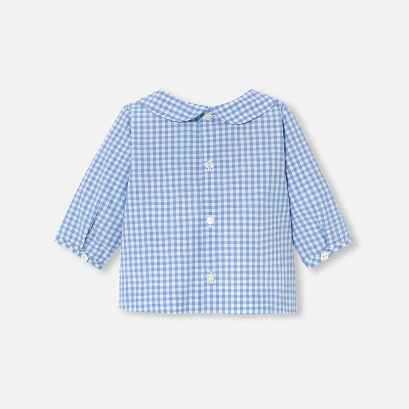 Jacadi Blusen, T-Shirts, Langarmshirts>Hemd aus Popeline für Baby Jungen BLAU/WEISS