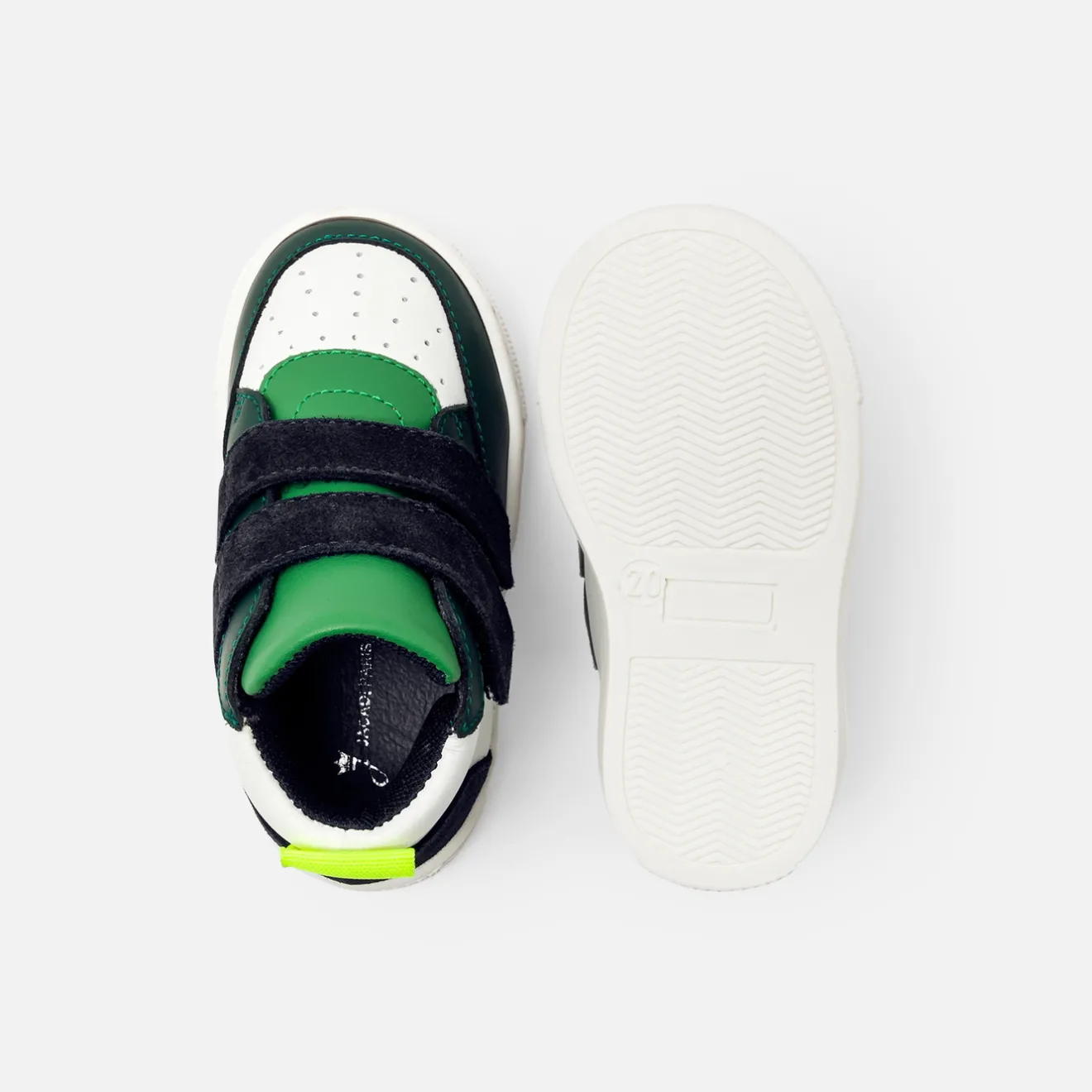 Jacadi Sneakers>High-Top-Sneakers für kleine Jungen WEISS/GRÜN