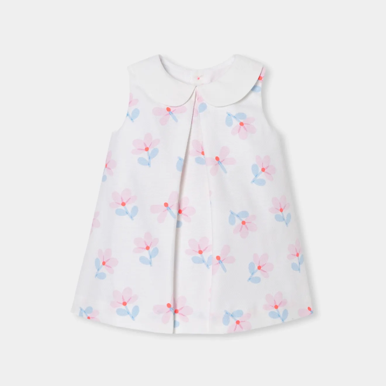Jacadi Kleider>Hängekleid aus Baumwollpiqué für Mädchen WEISS/MEHRFARBIG