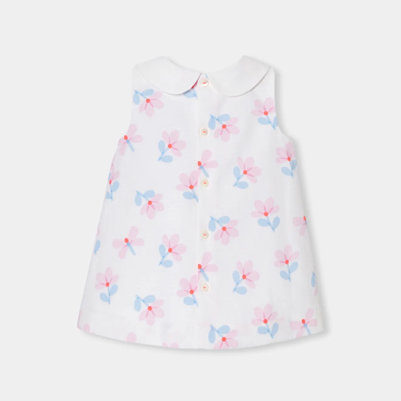Jacadi Kleider>Hängekleid aus Baumwollpiqué für Mädchen WEISS/MEHRFARBIG