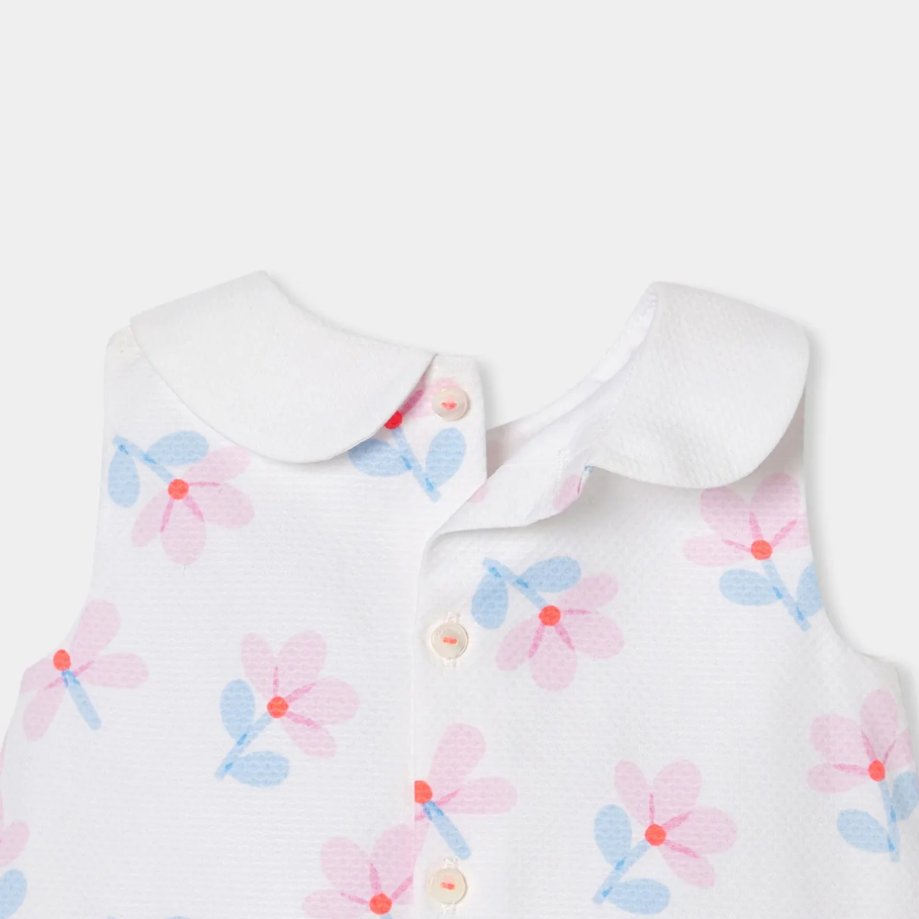 Jacadi Kleider>Hängekleid aus Baumwollpiqué für Mädchen WEISS/MEHRFARBIG
