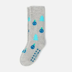 Jacadi Accessoires>Hohe rutschfeste Socken für Jungen GRAU MELIERT HELL JACADI