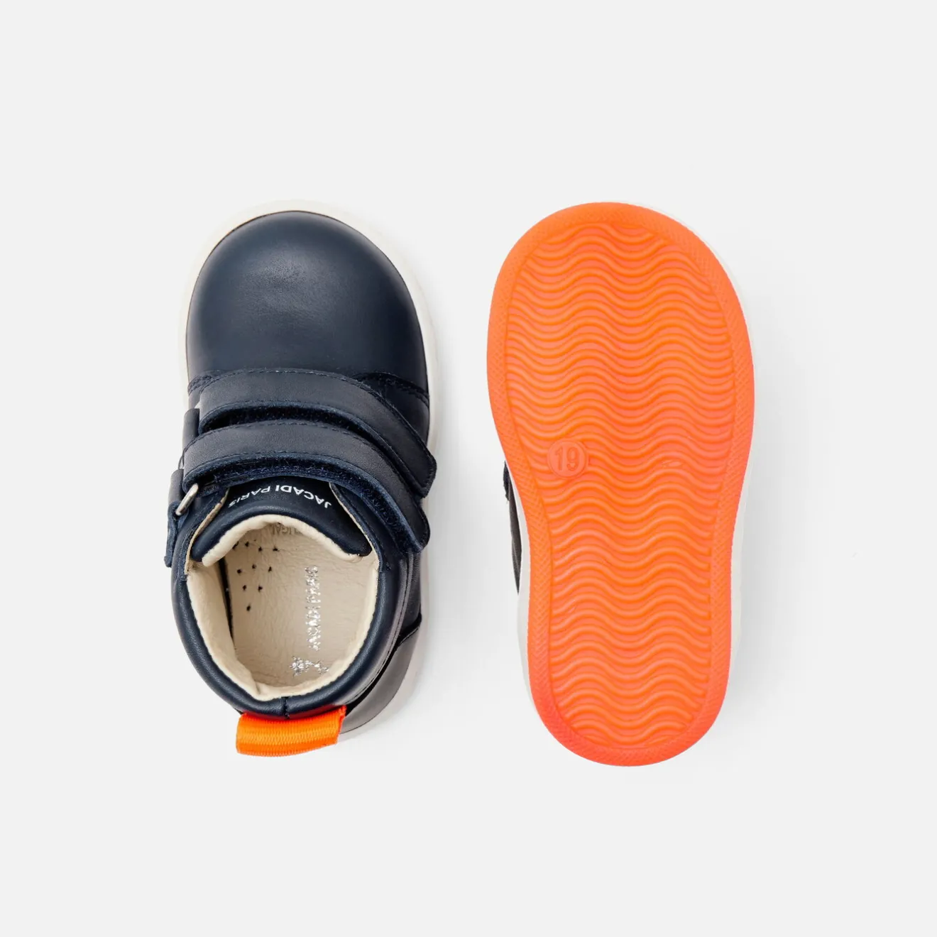 Jacadi Sneakers>Hohe Sneakers aus Glattleder für Jungen MARINEBLAU JACADI