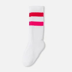 Jacadi Accessoires|分类为空>Hohe Socken für Mädchen WEISS/ROSA