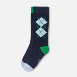 Jacadi Accessoires|Socken Und Stiefelchen>Hohe Socken im 2er-Set für Jungen MARINEBLAU/GRÜN