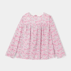Jacadi Blusen>Liberty x Tohana Bluse für Mädchen ROSA/GRAU