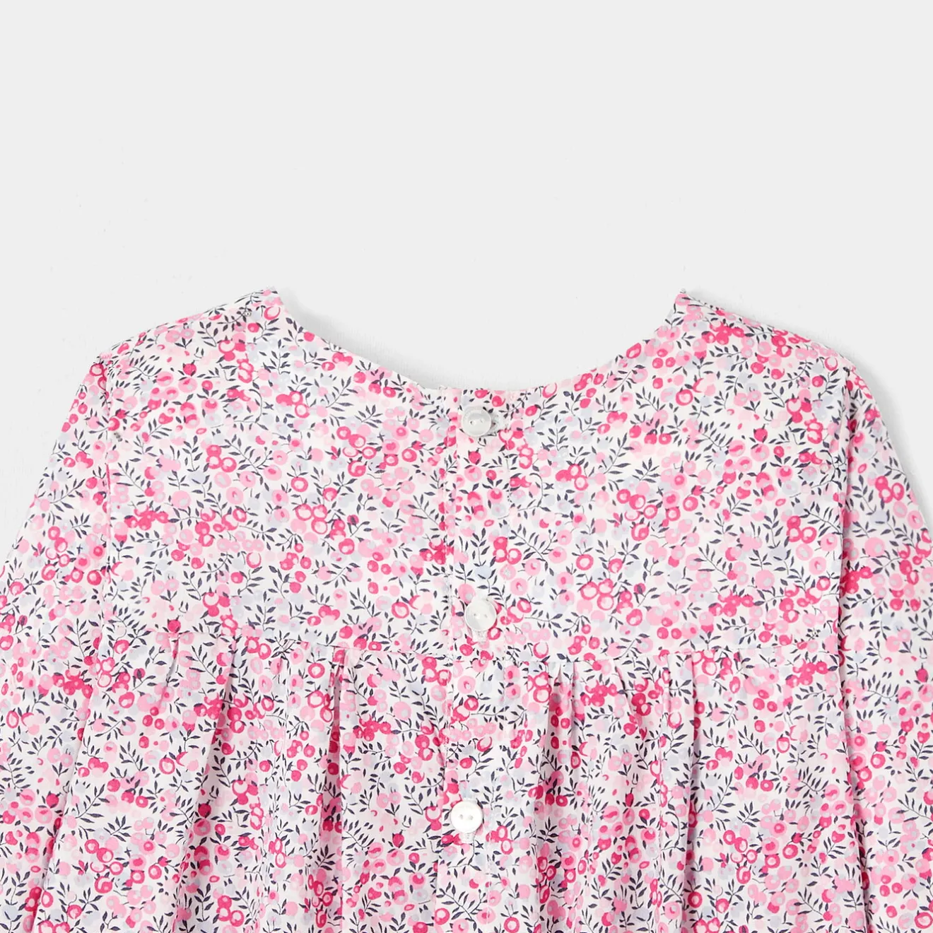 Jacadi Blusen>Liberty x Tohana Bluse für Mädchen ROSA/GRAU