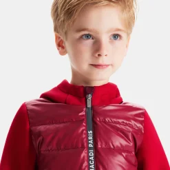 Jacadi Pullover, Sweatshirts, Strickjacken>Jacke aus zwei Materialien für Jungen ROT/BORDEAUX