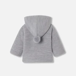 Jacadi Jacken & Mäntel|Jacken & Mäntel>Jacke für Babys aus Strick GRAU MELIERT HELL JACADI