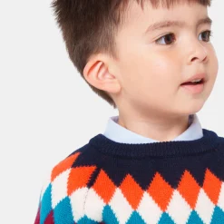 Jacadi Pullover, Sweatshirts, Strickjacken>Jacquard-Pullover für Jungen MARINEBLAU/MEHRFARBIG