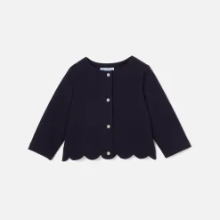 Jacadi Pullover, Sweatshirts, Strickjacken>Jäckchen aus Molton für Mädchen MARINEBLAU JACADI