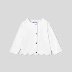 Jacadi Pullover, Sweatshirts, Strickjacken>Jäckchen aus Molton für Mädchen JACADI WEISS