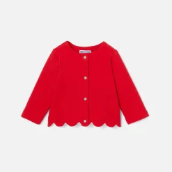 Jacadi Pullover, Sweatshirts, Strickjacken>Jäckchen aus Molton für Mädchen ROT JACADI