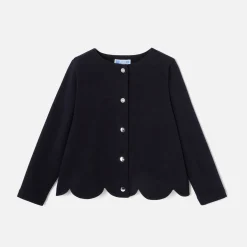 Jacadi Pullover, Sweatshirts, Strickjacken>Jäckchen aus Molton für Mädchen MARINEBLAU JACADI