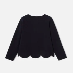 Jacadi Pullover, Sweatshirts, Strickjacken>Jäckchen aus Molton für Mädchen MARINEBLAU JACADI