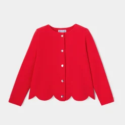 Jacadi Pullover, Sweatshirts, Strickjacken>Jäckchen aus Molton für Mädchen ROT JACADI
